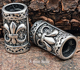 Bartperle Fleur de Lis - Edelstahl