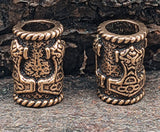 Bartperle Thorshammer 5 mm - Bronze