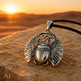Skarabäus 368 mit Schlangenkette - Silber