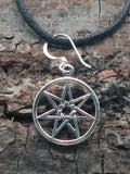 Ohrring 27 Heptagramm - Silber