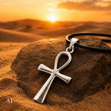 Ankh 32 A mit Schlangenkette - Silber