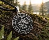 Wolfskopf 352 mit Korbkette - Silber
