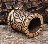 Bartperle Keltenknoten 8 mm - Bronze