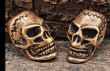Bartperle Totenkopf 6 mm - Bronze