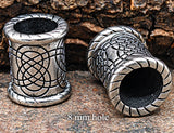 Bartperle Keltenknoten 8 mm - Edelstahl