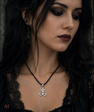 Leviathan Kreuz 403 mit Schlangenkette - Silber