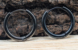 Klappcreole schwarz 14mm - Edelstahl kcschw04