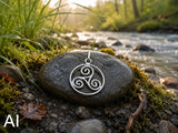 Triskele 23 mit Schlangenkette - Silber