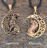 Anhänger 157 Wolf im Mond - Bronze
