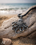 Oktopus 388 mit Schlangenkette - Silber