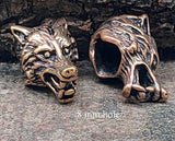 Bartperle Wolf 8 mm - Bronze