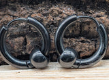 Klappcreole schwarz 10 x 2,5 mm - Edelstahl kcschw11