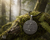 Anhänger 18 Lebensbaum - Silber