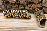 Bartperle Runen 6 mm - Bronze