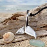 Walflosse 128 mit Schlangenkette - Silber