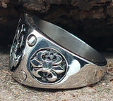 Ring Fleur-de-Lis, Gr. 57-71 (fl25) - Edelstahl
