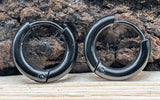 Klappcreole schwarz 8mm - Edelstahl kcschw01