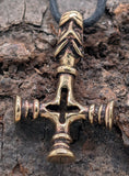Anhänger 71 Wolfskreuz - Bronze