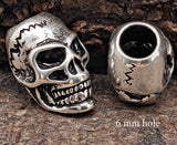 Bartperle Totenkopf - Silber