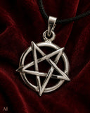 Pentagramm 252 mit Schlangenkette - Silber