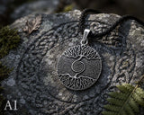 Anhänger 18 Lebensbaum - Silber