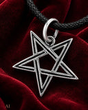 Pentagramm 51 mit Schlangenkette - Silber