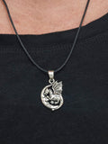 Anhänger 469 Drache im Mond - Silber