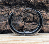 Klappcreole schwarz 12mm - Edelstahl kcschw03