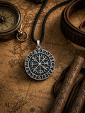 Anhänger 218 Wikinger Kompass - Silber
