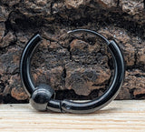 Klappcreole schwarz 14 x 2,5 mm - Edelstahl kcschw13