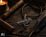 Rabe 233 mit Schlangenkette - Silber