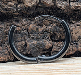 Klappcreole schwarz 14mm - Edelstahl kcschw04