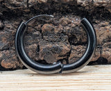 Klappcreole schwarz 14mm - Edelstahl kcschw09