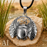 Skarabäus 368 mit Schlangenkette - Silber