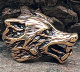 Bartperle Wolf 8 mm - Bronze