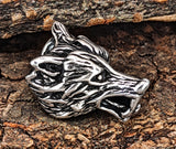 Bartperle Wolf 9x8 mm - Silber