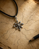 Chaosstern 58 mit Schlangenkette - Silber