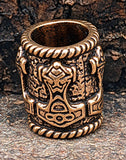 Bartperle Thorshammer 8 mm - Bronze