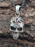 Totenkopf 179 mit Korbkette - Silber