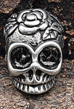 Bartperle Totenkopf 6mm - Edelstahl
