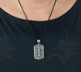 Kreuz 13 mit Panzerkette - Edelstahl