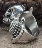 Ring Totenkopf Gr. 56-72 - gewölbt - Edelstahl