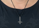 Kreuz 65 mit Schlangenkette - Silber