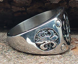 Ring Fleur-de-Lis, Gr. 57-71 (fl25) - Edelstahl