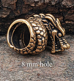 Bartperle Drache 8 mm - Bronze