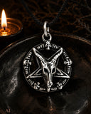 Pentagramm 253 mit Korbkette - Silber
