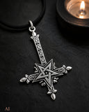 Anhänger 133 Kreuz & Pentagramm - Silber
