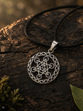 Metatrons Würfel 202 mit Schlangenkette - Silber