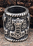 Bartperle Thorshammer 8 mm - Silber