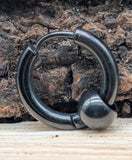 Klappcreole schwarz 10 x 2,5 mm - Edelstahl kcschw11